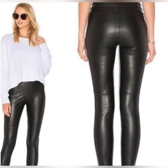 Free People Faux-Leather Leggings - Picture 1 of 7